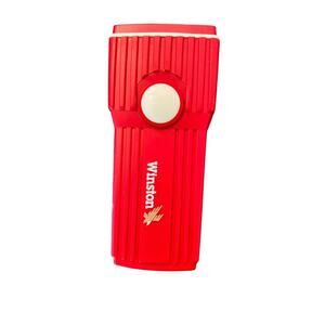 VINTAGE PROMOTIONAL WINSTON CIGARETTES PLASTIC FLASHLIGHT RED TESTED AND WORKING